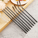 Axyaa Stainless Steel Drinking Straws Set with Cleaning Brush