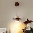 Axyaa LED Wall Lights Nordic Modern Pull Chain Yellow Travertine Stone Bedside Lamp