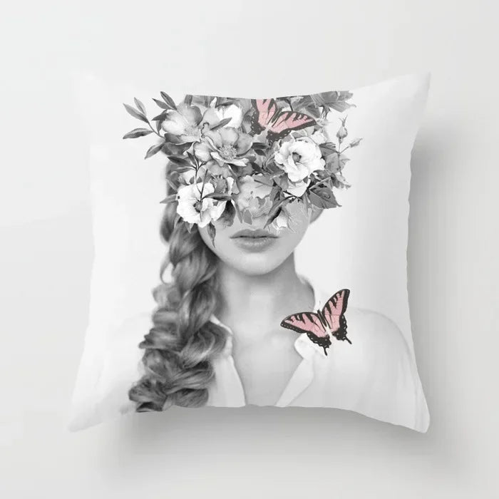 Rose Flora Pattern Pillow Case by Axyaa - Decorative Cushion Covers