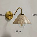 Axyaa Walnut Wood Wall Lamp Modern Minimalist Bedroom Light