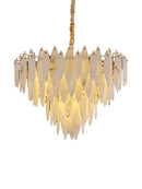 Axyaa Marble Leaves Chandelier Pendant Light - Modern Taper Shape LED Hanging Lamp
