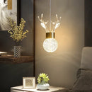 Axyaa Crystal Antler Mini Pendant Light for Bedroom Decor Lighting