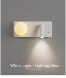Axyaa Moon Globe Wall Sconce, Modern & Minimalist LED Bedroom Reading Light