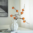 Axyaa Ceramic Vase for Desk Decor with Artificial Flowers - Room Aesthetic Touch