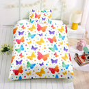 Axyaa Butterfly Twin Size Watercolor Bedding Set with 2 Pillowcases