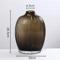 Axyaa Brown Glass Vase Hydroponic Flower Pot Modern Room Decor