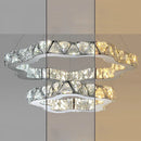 Axyaa Crystal Chandelier Stair Pendant Lamp Living Room Interior Lighting