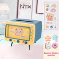 Axyaa Square Tissue Box & Phone Holder – Pink Desktop Decor Organizer