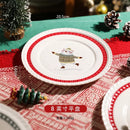 Axyaa Christmas Ceramic Dim Sum Plate - Creative Holiday Gift