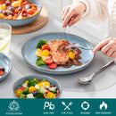Axyaa Nymph 16/32-Piece Ceramic Tableware Set - Dinner/Dessert/Soup Plate/Bowl 4 Color Options