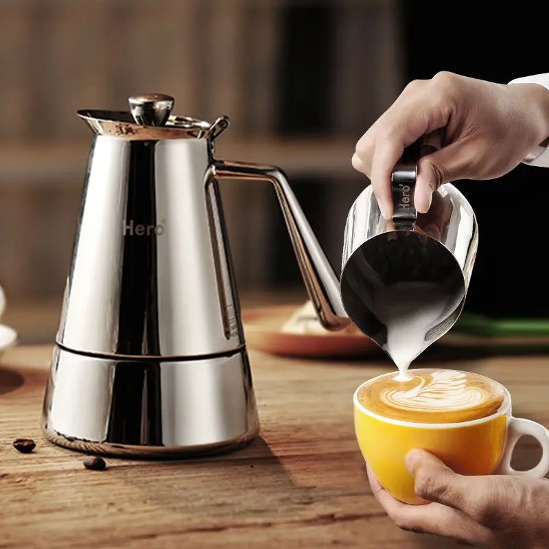 Axya Stainless Steel Moka Pot Italy Coffee Maker Induction Cooker Espresso Utensils