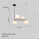 Axyaa Glass Ball Pendant Ring Light for Home Decor
