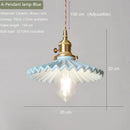 Axyaa Nordic Ceramic Pendant Light Brass Vintage Adjustable Hanging Light