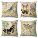 Enchanted Garden Butterfly Moth Pillow Cover by Axyaa - Sofa Bedroom Car Cushion Cover