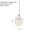 Axyaa Nordic Marble Pendant Lights Stone Round Ceiling Chandeliers for Modern Home Décor