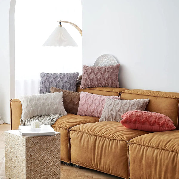 Axyaa Soft Plush Rectangular Pillow Cover 30x50 - Home Decor Cushion Cover