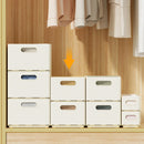 Axyaa Foldable Clothes Organizer Box with Handle for Wardrobe Storage
