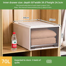 Axyaa Brown Drawer Storage Organizer Boxes for Clothes, Toys, and Shoes