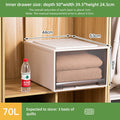 Axyaa Brown Drawer Storage Box for Clothes, Toys, Shoes - Space-Saving Organizer