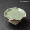 Axyaa Lotus Leaf Dish: New Chinese Style Dim Sum Tea Snack Dry Fruit High-Foot Plate