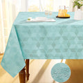 Axyaa Jacquard Leaf Flower Polyester Tablecloth Grey