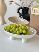 Axyaa Ceramic Fruit Tray Heart Candy Snack Dry Living Room Tea Table Basket.
