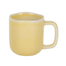 Axyaa 440ml Ceramic Coffee Mug with Handle, Solid Color Irregular Cup Home Breakfast Oat Cup