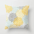 Axyaa Red Yellow Blue Floral Geometric Pillowcase 45*45cm