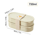 Axyaa Stackable Divided Lunch Box with Strap - Portable Food Container
