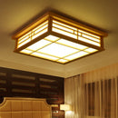 Axya Wood Ceiling Light: Japanese Style LED Lamp for Living Room, Dining Room, and Tatami
