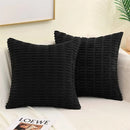 Axyaa Corduroy Striped Pillow Covers 45x45 - Boho Home Decor