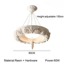 Axyaa French Carved Pendant Luxury Gypsum Hanging Lamp LED Lighting