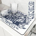 Axyaa Plant Leaves Kitchen Mat - Absorbent, Antiskid, Quick Dry Dish Drying Pad