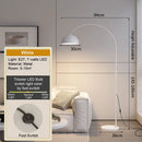 Axyaa Modern LED Fishing Floor Lamp in Gold, Black, or White Finish