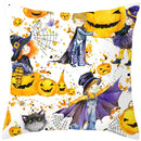 Axyaa Halloween Pumpkin Cushion Cover 18x18 - Farmhouse Throw Pillow for Home Decor