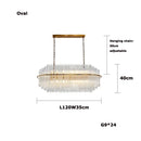 Axyaa Grand Hotel Crystal Pendant Light