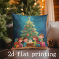 Christmas-themed Joyful Designs Cushion Covers for Sofa, Bedroom & Car by Axyaa