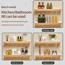 Axyaa Wood Aluminum Kitchen Corner Shelf Organizer for Shower and Bath Storage