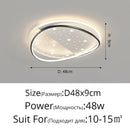 Axyaa LED Ceiling Light Black/Gold Remote Control Modern Home Lighting Fixtures