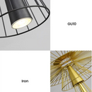 Axyaa Luxury Black Gold Chandelier for Living Dining Kitchen Island