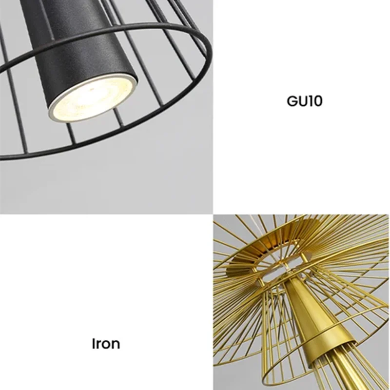 Axyaa Luxury Black Gold Chandelier for Living Dining Kitchen Island