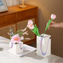 Axyaa Purple Geometry Ceramic Vase for Abstract Floral Arrangements