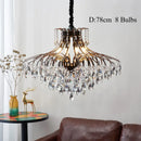 Axyaa Black Gold Vintage American Style Chandelier Lighting for Living Room