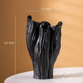 Axyaa Irregular Paths Ceramic Vase - Abstract Design for Flower Arrangements & Home Decor