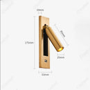Axyaa LED Rotatable Wall Lamp USB Charging for Bedroom Reading Living Room