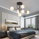 Axyaa Gold/Black Magic Bean Glass Chandelier LED Pendant Light for Home Decor