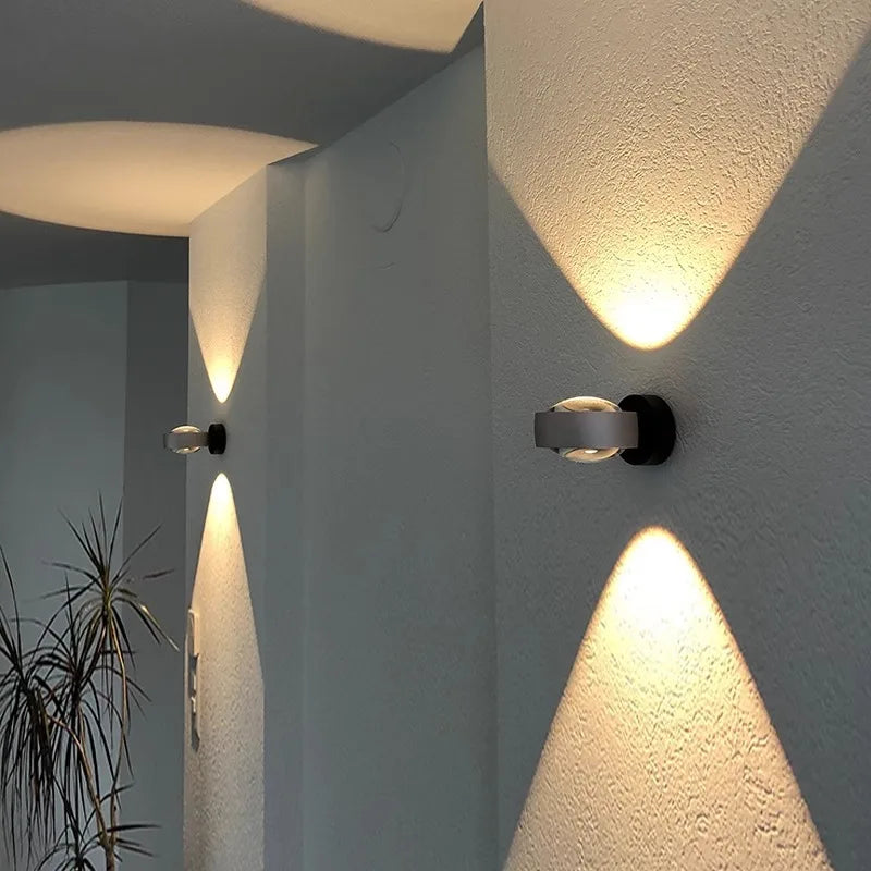 Axyaa Nordic LED Wall Lamp for Bedside Hallway Living Room - Round Design