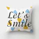Blue Elk Geometric Pillow Case Cover by Axyaa - Fresh Animal Print Home Decoration