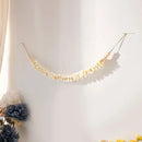 Plumeria Pull Flag With Wooden Beads for Home Decor - Axyaa Rustic Room Aesthetic