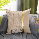 Axyaa Gold Jacquard Throw Pillow Cover 45X45 - Light Luxury Comfort, Living Room Decor